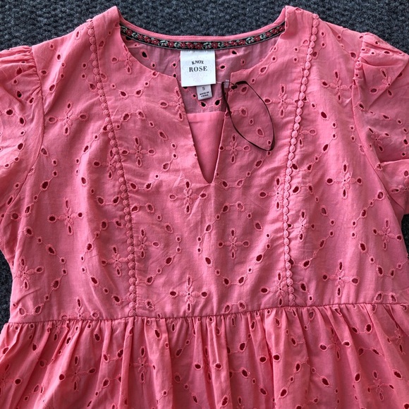 Knox Rose eyelet babydoll tiered dress size small - Picture 2 of 8